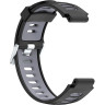 Ремешок сменный для GARMIN FORERUNNER 230/235/630, черный/серый 010-11251-86